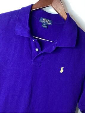 Polo by Ralph Lauren Purple Polo Shirt with Yellow Pony